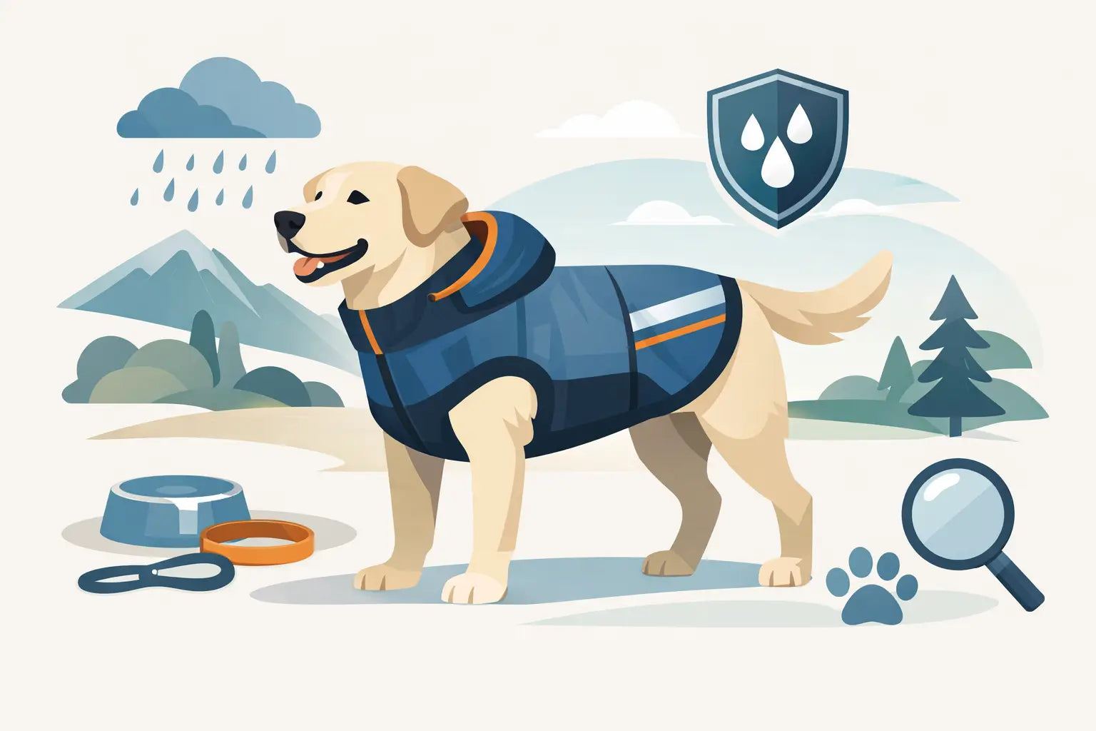 Chaqueta impermeable para perro grande: qué buscar