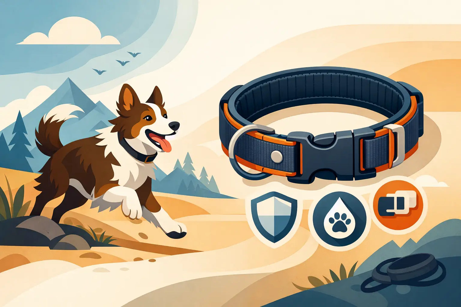 Collar resistente para perro activo: qué mirar