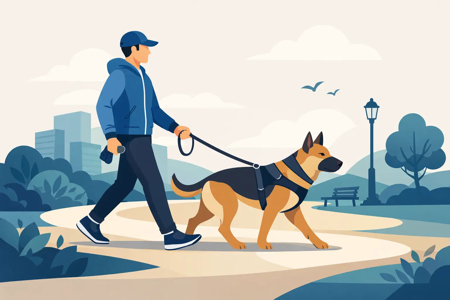 Guía para un paseo seguro con perro grande