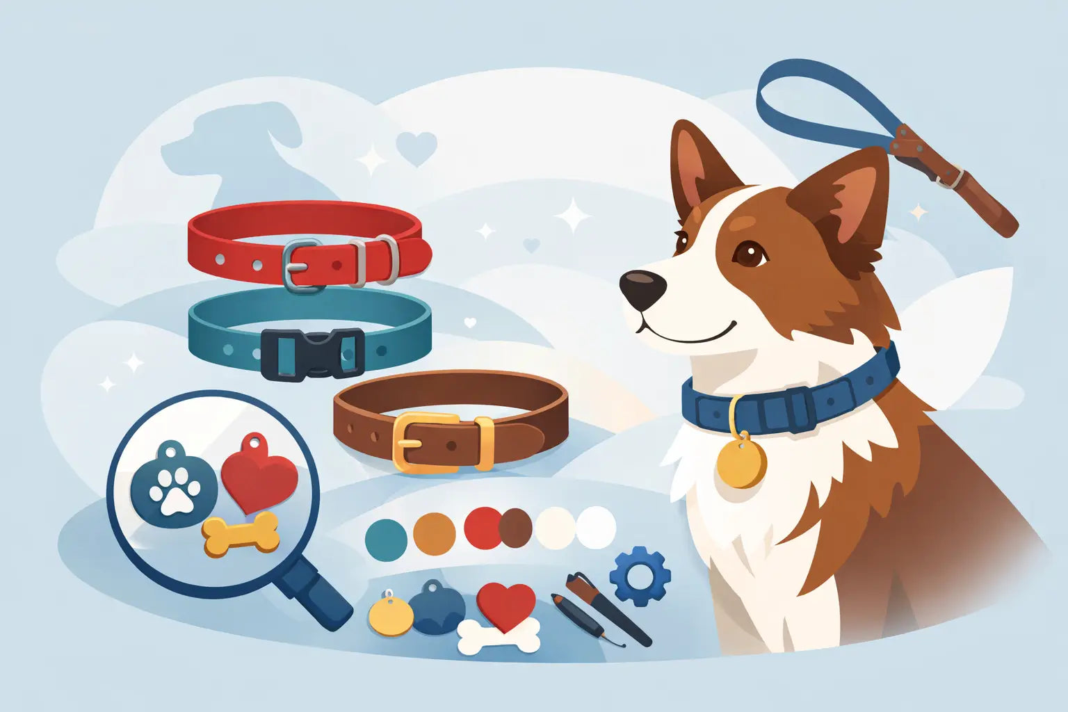 Guía de collar personalizado para perros
