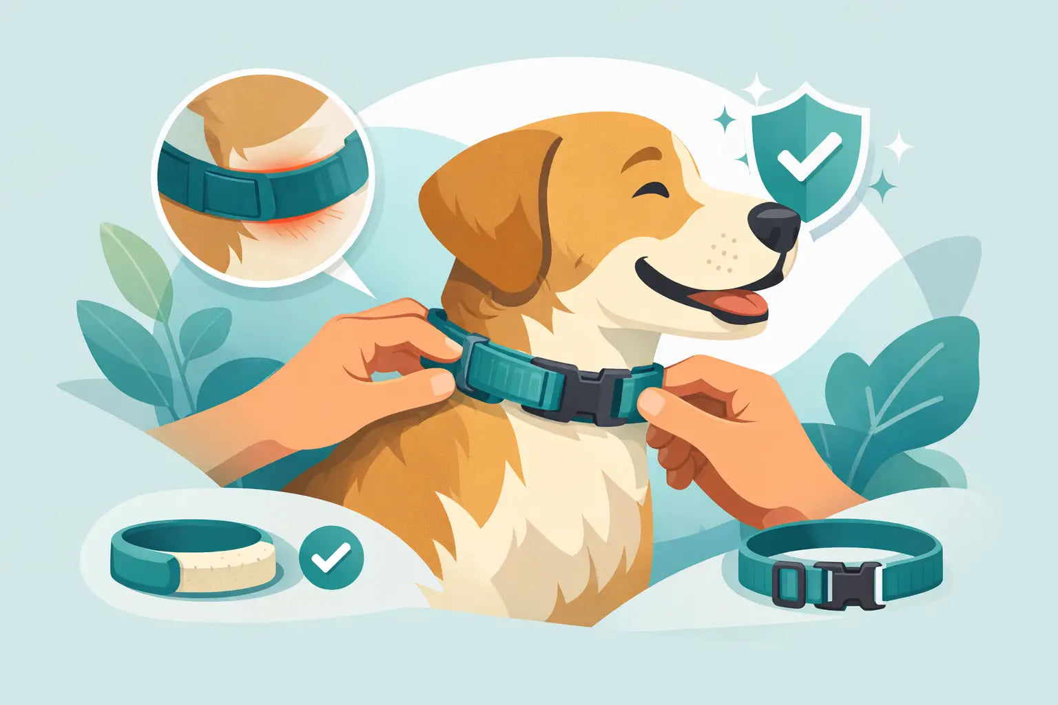 Cómo ajustar collar sin rozaduras en tu perro