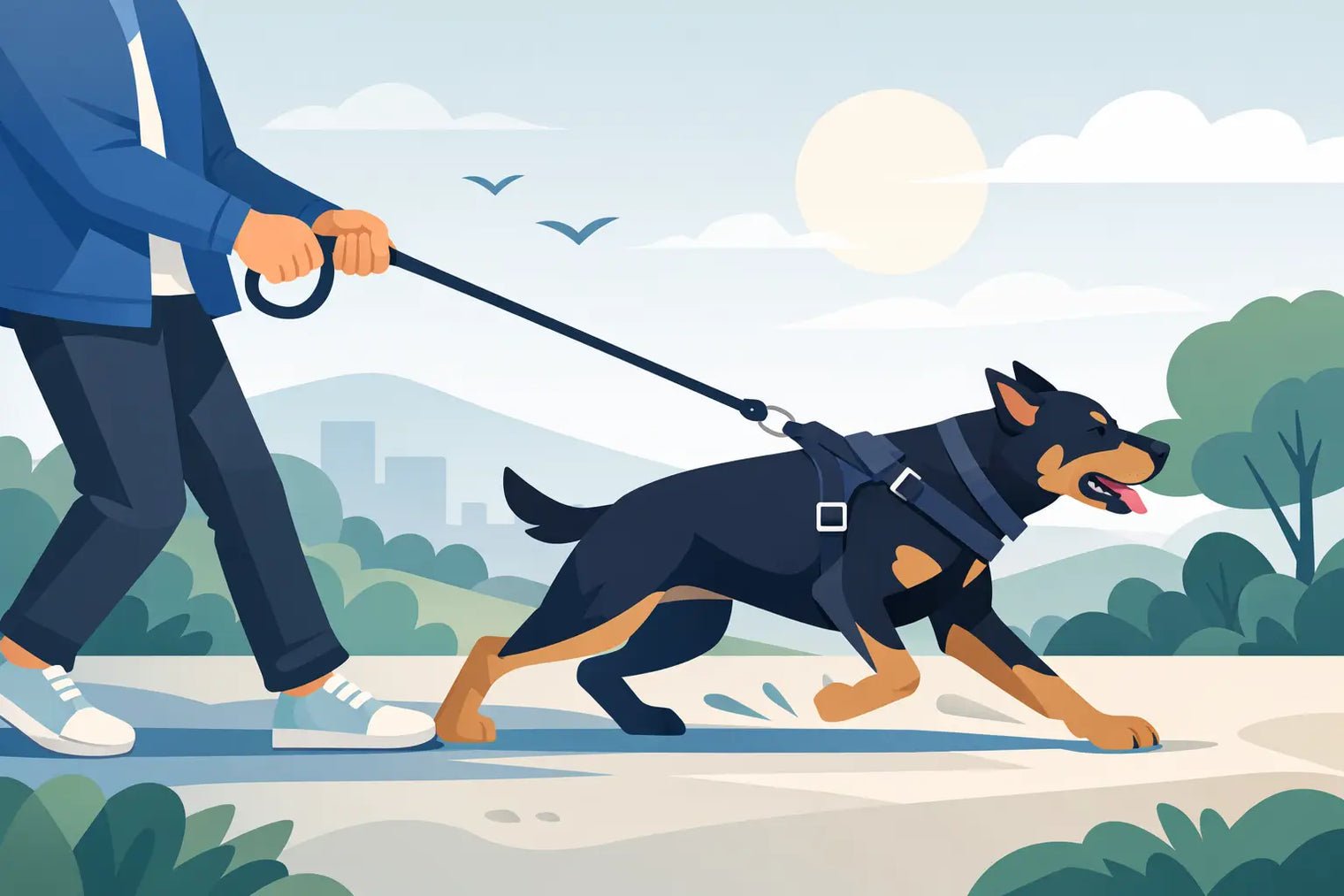 Cómo controlar a un perro fuerte en el paseo