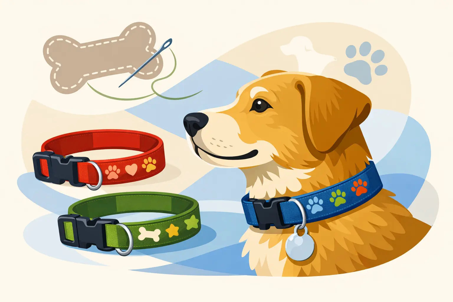 Collar personalizado bordado para perro